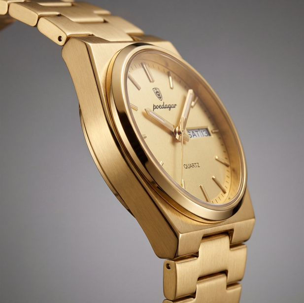 Poedagar Classic Gold Quartz Watch