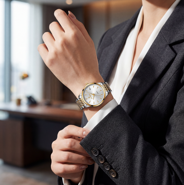 Poedagar Classic Two-Tone Quartz Watch