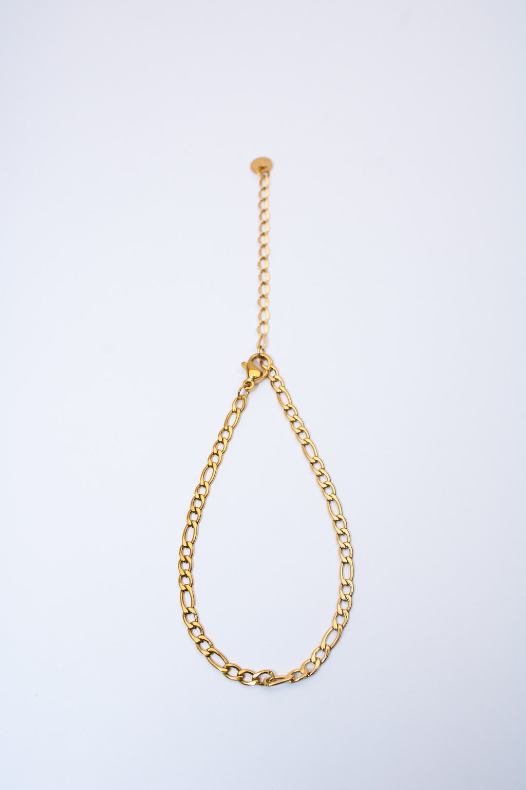 Pulsera cadena eslabón oval dorada — baño dorado