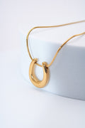 Collar herradura dorada — cadena serpiente