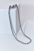 Pulsera cadena trenzada plateada