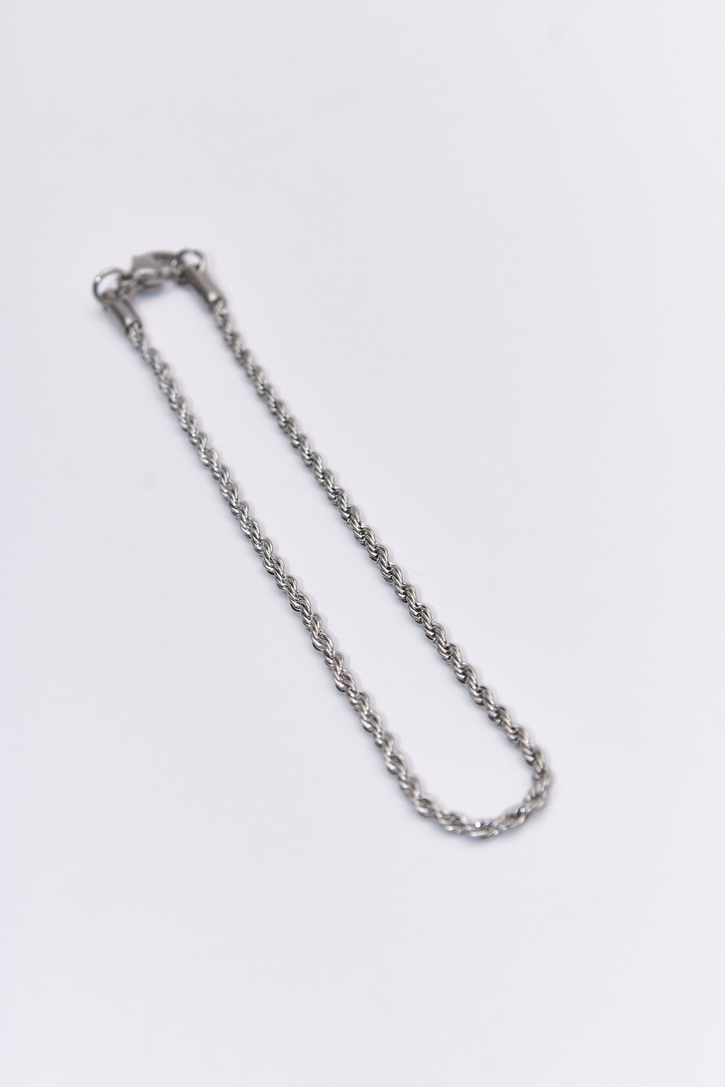 Pulsera cadena trenzada plateada