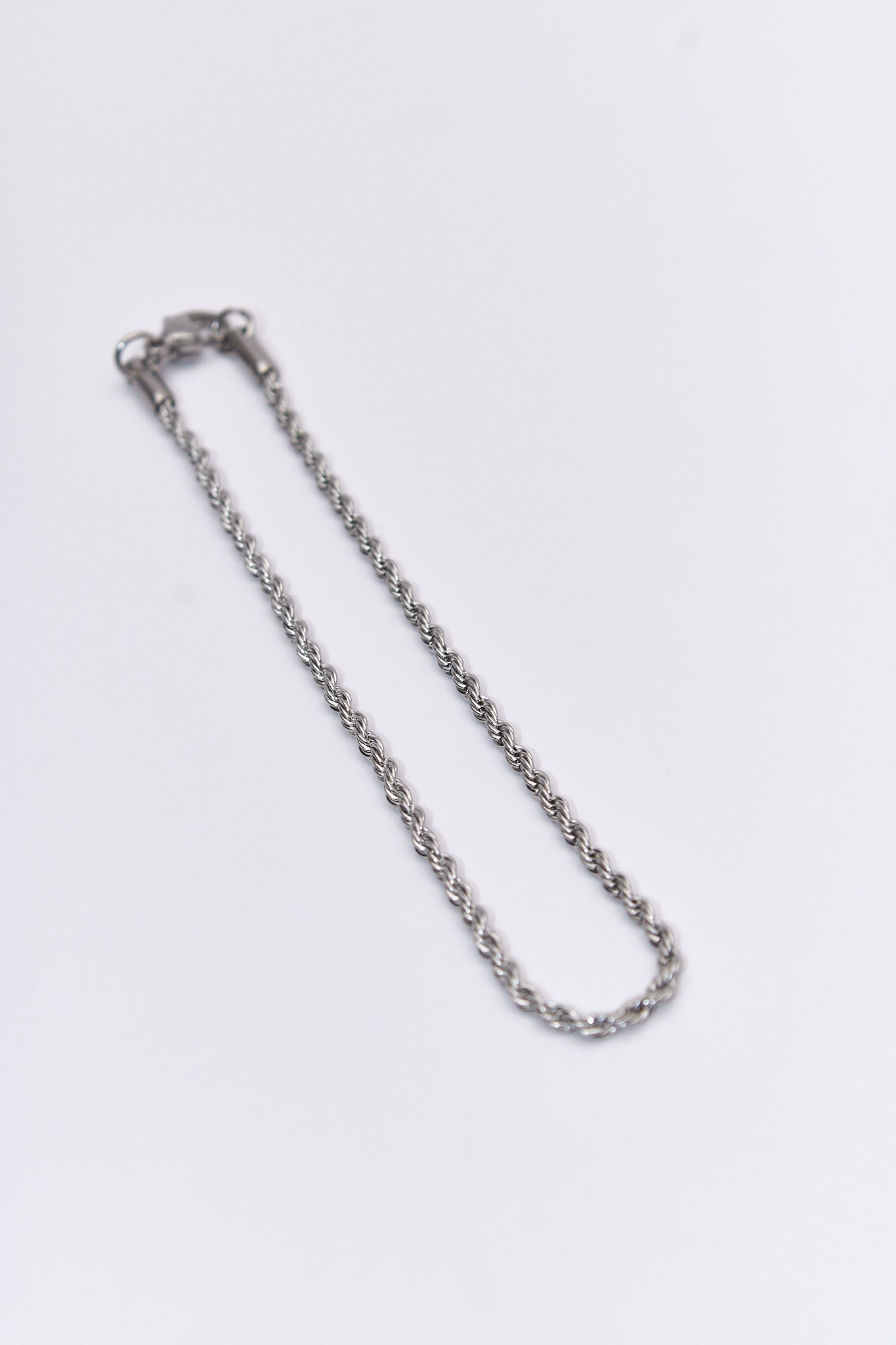 Pulsera cadena trenzada plateada