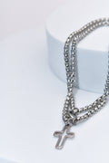 Pulsera doble capa con cruz hueca
