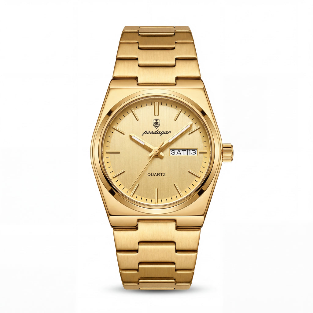 Poedagar Classic Gold Quartz Watch