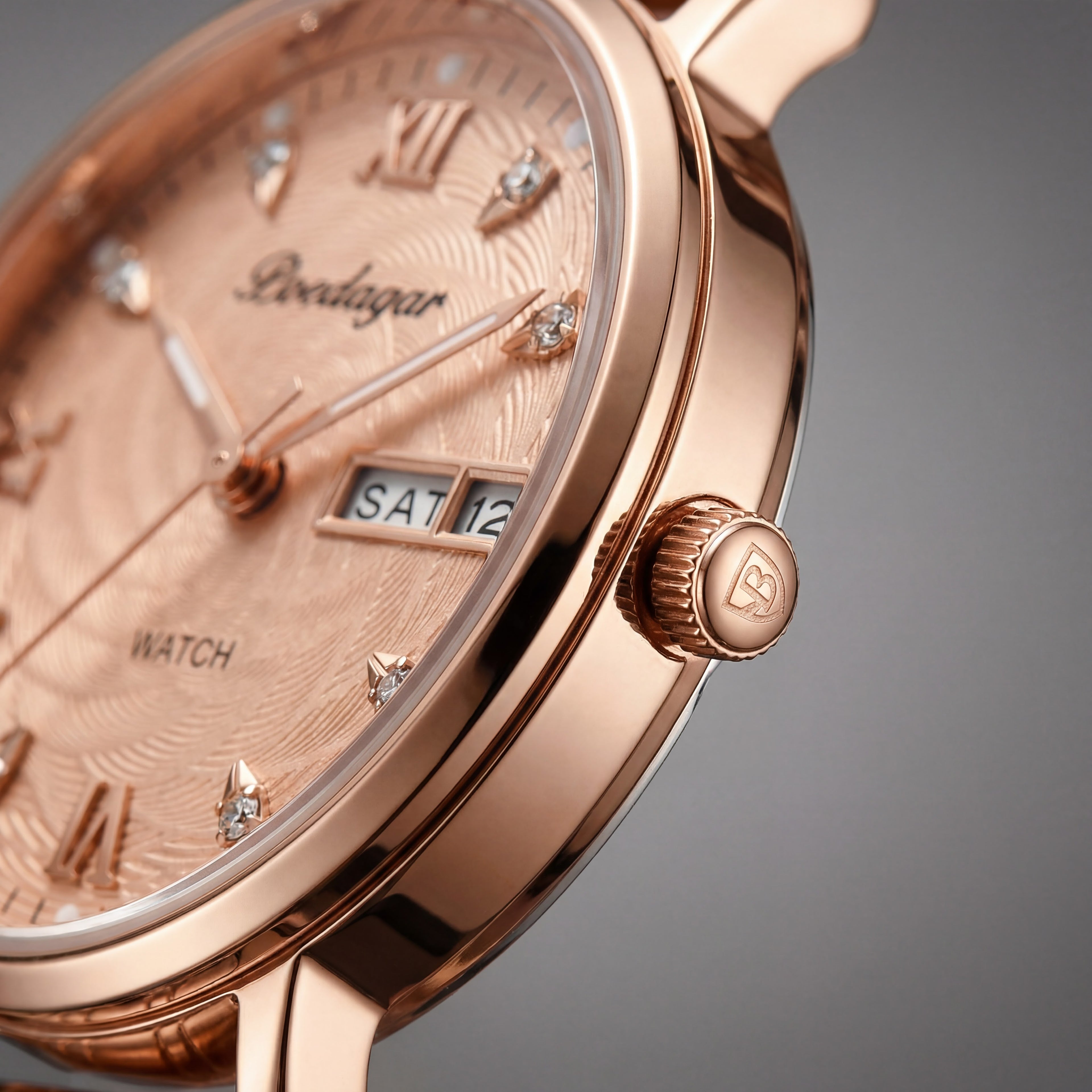 Reloj Poedagar Oro Rosa Cristal Facetado