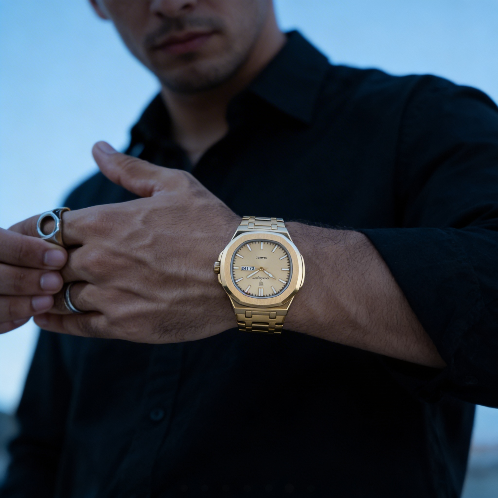 Poedagar Gold Quartz Watch