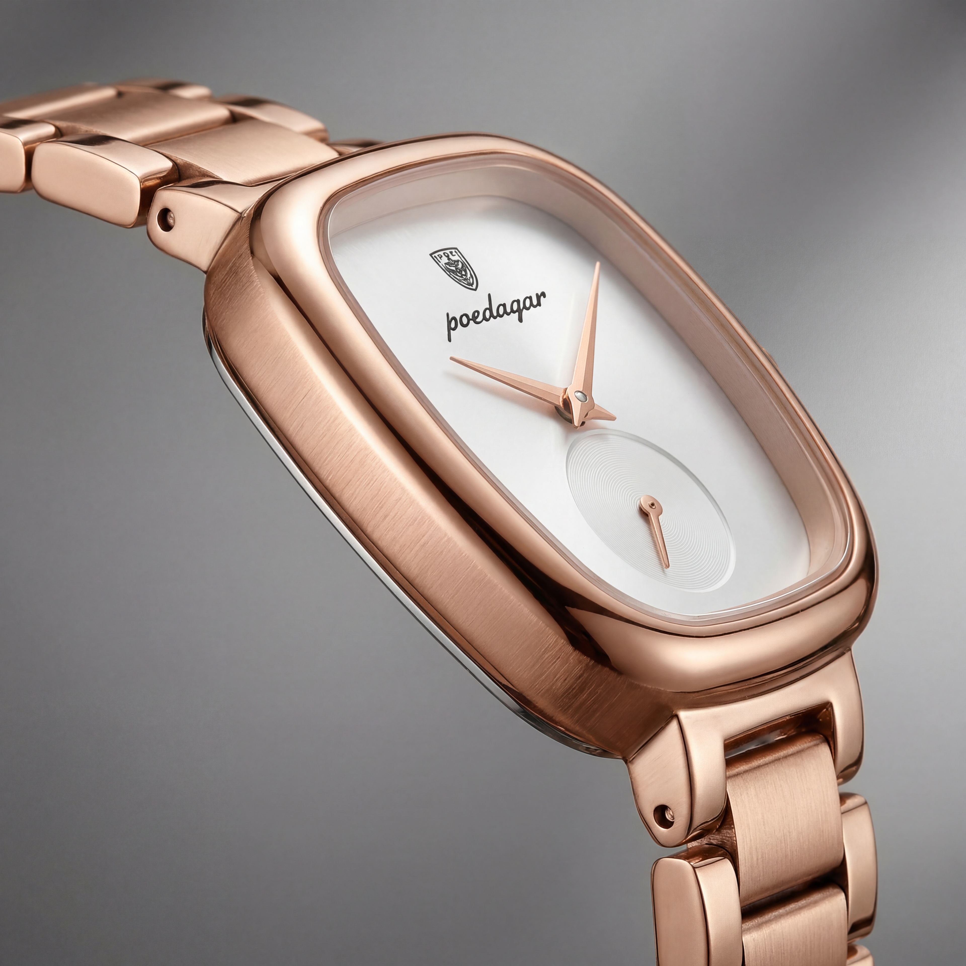 Poedagar Minimalist Rose Gold Watch